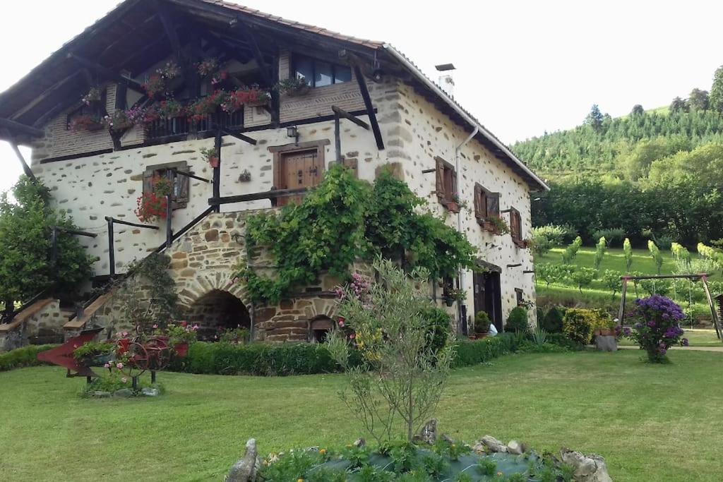 Caserio Vasco Con Piscina Y Barbacoa Orozko Zewnętrze zdjęcie