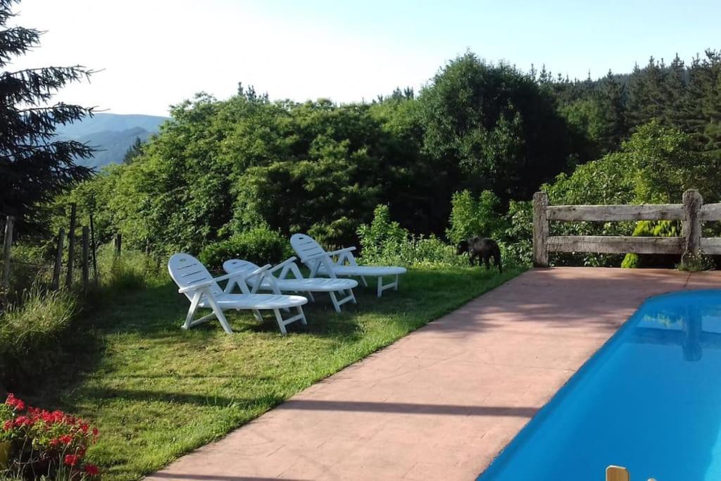 Caserio Vasco Con Piscina Y Barbacoa Orozko Zewnętrze zdjęcie