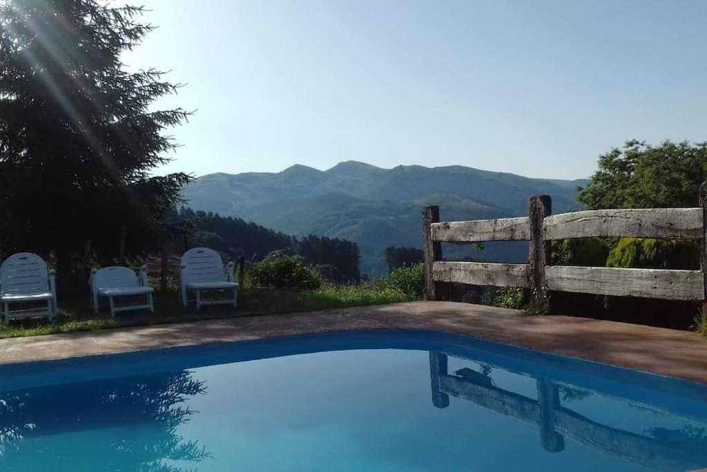 Caserio Vasco Con Piscina Y Barbacoa Orozko Zewnętrze zdjęcie